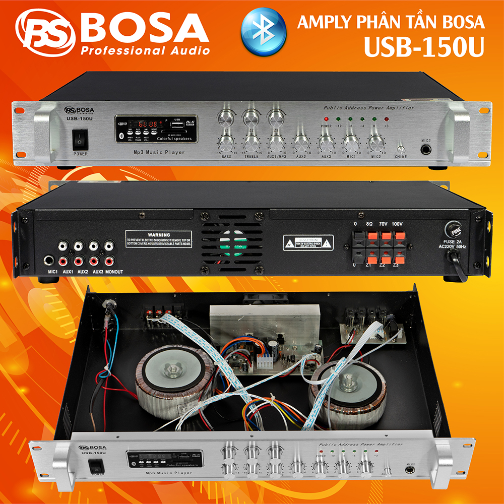 Amply phân tần Bosa USB 150U Bluetooth